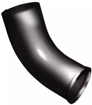 Grand Line RAL 9005, 125/90 мм, Отвод водосточной трубы черный