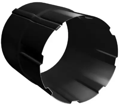 Grand Line RAL 9005, 125/90 мм, Соединитель водосточной трубы черный