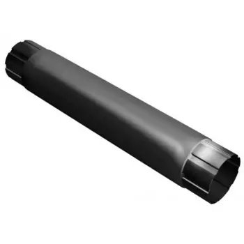 Grand Line RAL 9005 (черная) 125/90 мм, 1 м, Труба соединительная оцинкованная