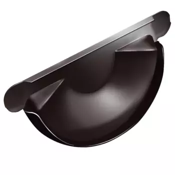 Grand Line RR 32 125/90 мм, Заглушка желоба оцинкованная темно-коричневая