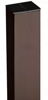 Grand Line RR 32 2500х62х55 мм, Столб для забора с заглушкой (коричневый)