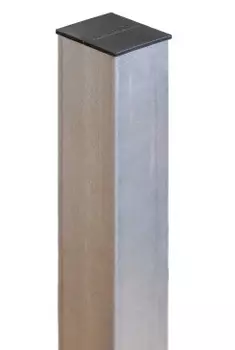 Grand Line Zn 2000х62х55 мм, Столб для забора на 3 отверстия с заглушкой (серый)
