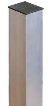 Grand Line Zn 2500х62х55 мм, Столб для забора на 5 отверстий с заглушкой (серый)