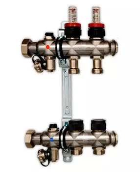 Гребенка для напольного отопления c ротаметрами Oventrop Multidis SF на 2 контура