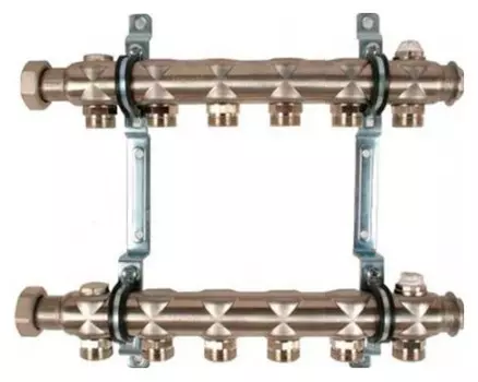 Гребенка для отопителных приборов Oventrop Multidis SH на 6 контуров