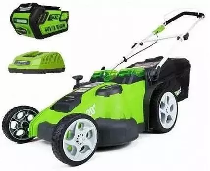 Greenworks G40LM49DBK4 TwinForce, Газонокосилка аккумуляторная