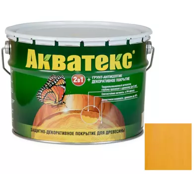 Грунт-антисептик для древесины Акватекс Калужница 10 л