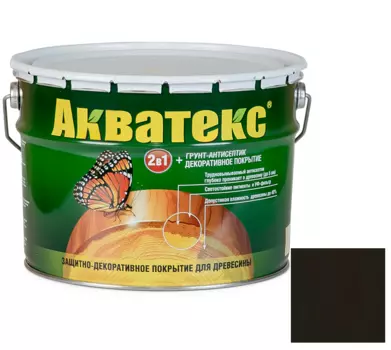 Грунт-антисептик для древесины Акватекс Венге 10 л