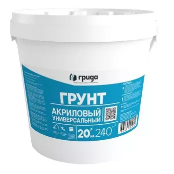 Грунтовка акриловая Грида морозостойкая универсальная 20 кг
