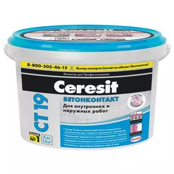Грунтовка Ceresit Бетонконтакт СТ19 3 кг морозостойкая