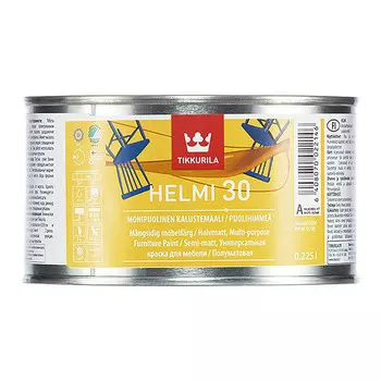 Хелми 30 краска для мебели п/матов. 0,225 л (1/3) "Тиккурила"