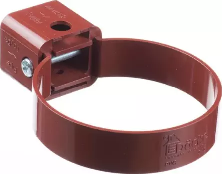Хомут Docke RAL 3009 (гранат), 120/85 мм, водосточной трубы универсальный ПВХ