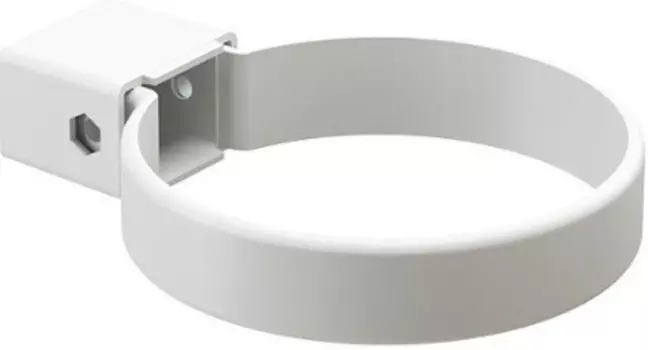 Хомут Docke Standard (белый), 120/80 мм, водосточной трубы ПВХ