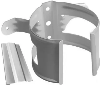 Хомут Grand Line RAL 9003 (белый), 125/90 мм, водосточной трубы на дерево