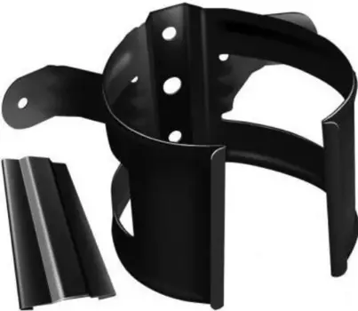 Хомут Grand Line RAL 9005 (черный), 125/90 мм, водосточной трубы на дерево