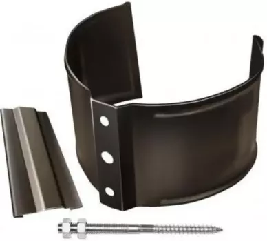 Хомут Grand Line RR 32 (коричневый), 150/100 мм, водосточной трубы на кирпич