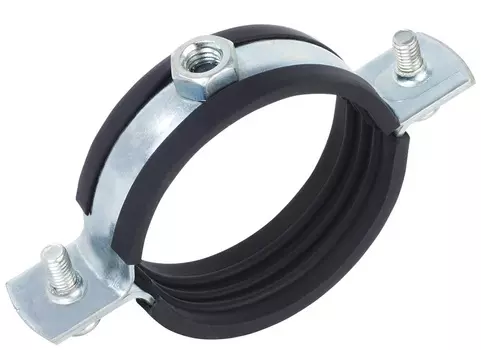 Хомут из оцинкованной стали с гайкой для трубы 1 1/2″