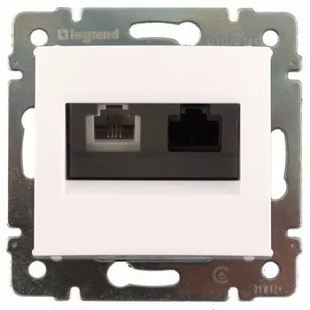 Интернет-розетка двойная LeGrand Valena 774231 RJ45 5e UTP белая