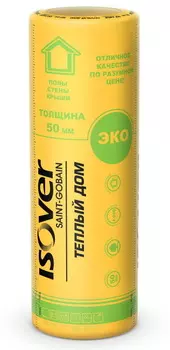 Isover Дом 5490х1220 мм, 50 мм, Минеральная вата Теплый