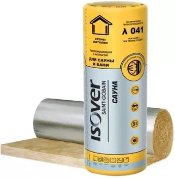 Isover Сауна, 12500х1200х50 мм, Утеплитель