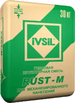 Ivsil Rust М, 30 кг, Штукатурка гипсовая для машинного нанесения