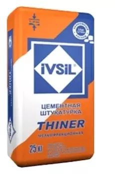 Ivsil Thiner, 25 кг, Штукатурка известково-цементная