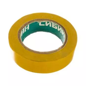 Изолента ПВХ Сибин 15мм желтый
