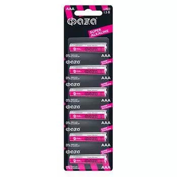 Элемент питания алкалиновый LR03 Super Alkaline BL-6 (уп.6шт) ФАZА 5002012