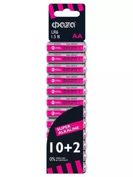 Элемент питания алкалиновый LR6 Super Alkaline SBL-10+2 (уп.12шт) ФАZА 2854582