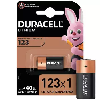 Элемент питания литиевый CR123 BP-1 ULTRA (блист.1шт) Duracell A0001263
