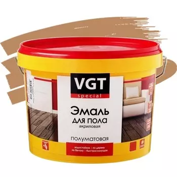 Эмаль акриловая для пола VGT Профи ВД-АК-1179 светлый орех 2.5 кг