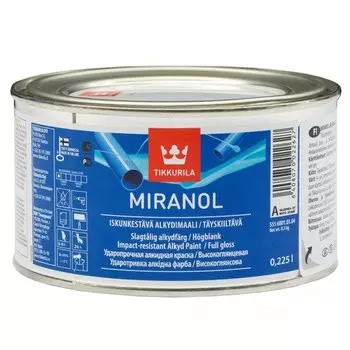 Эмаль алкидная Tikkurila Miranol высокоглянцевая база C 0.225 л