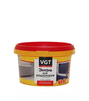 Эмаль для радиаторов в/д VGT глянцевая супербелая Профи 0.5 кг