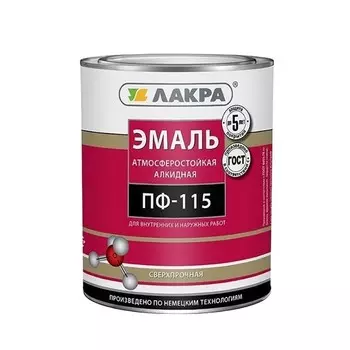Эмаль Лакра ПФ-115 белая матовая 1 кг