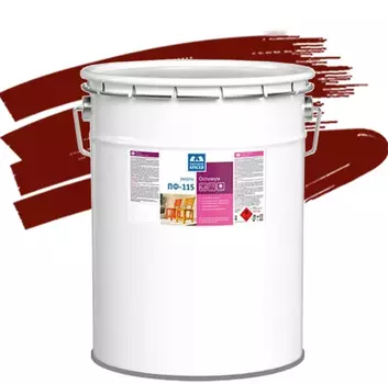 Эмаль Ленинградские краски ПФ-115 Оптимум красно-коричневая 20 кг