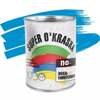 Эмаль Super Okraska ПФ-115 голубая глянцевая 1.9 кг