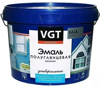 Эмаль универсальная VGT ВД-АК-1179 полуглянцевая База С 2.5 кг