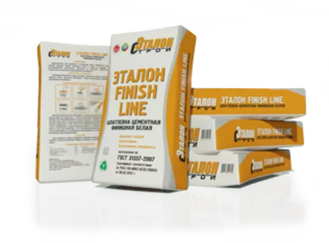Эталон Finish Line 20 кг, Шпатлевка цементная финишная (белая)