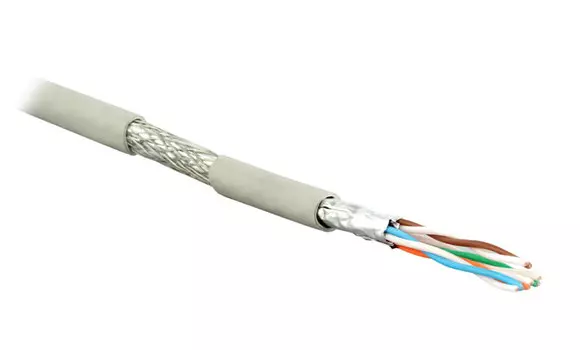 Кабель сетевой Hyperline витая пара SFTP4-C6A-S23-IN-LSZH-GY-500