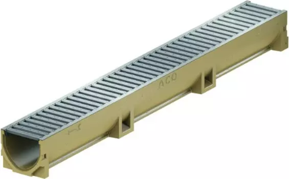Канал водоотводный с оцинкованной решеткой ACO Self Euroline 38700 118х1000х100 мм