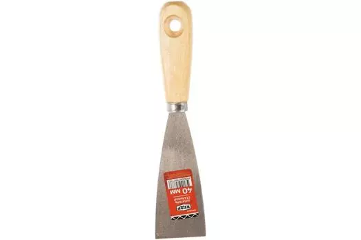 КЕДР шпатель стальной 40 мм дерев ручка 038-0040 26195