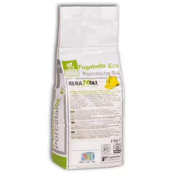 Kerakoll Fugabella Eco Porcelana 0-8 51, 2 кг, Затирка для средних швов