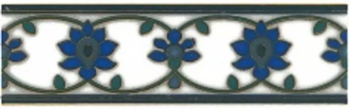 Бордюр Kerama Marazzi Девоншир STG\A189\5155 сине-зеленый 20х6.3 см