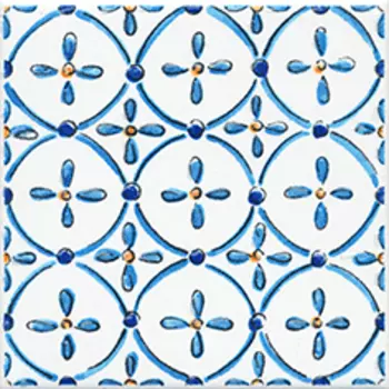 Kerama Marazzi Капри STG\A485\1146 9.9х9.9 см, майолика вставка для плитки (бело-синяя)