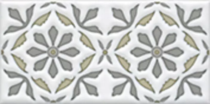 Декор для плитки Kerama Marazzi Клемансо STG\A618\16000 орнамент бежевый 7.4х15 см