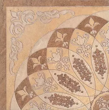 Kerama Marazzi Монтаньоне 1/4 Розона HGD/A37/TU0031L 42x42 см, декор для плитки (бежевый)