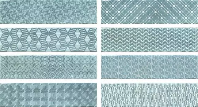 Керамическая плитка Decor Opal Sky (8 видов) 30х7,5