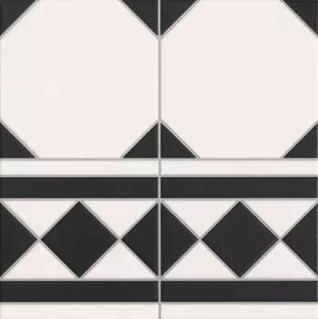 Керамическая плитка для пола Oхford Negro Cenefa