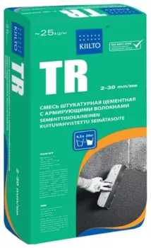 Kiilto TR, 25 кг, Штукатурка цементная армированная