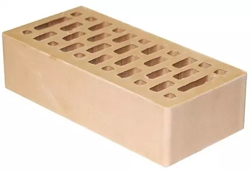 Кирпич 250х120х65 мм, Кирпич облицовочный одинарный гладкий (соломенный)